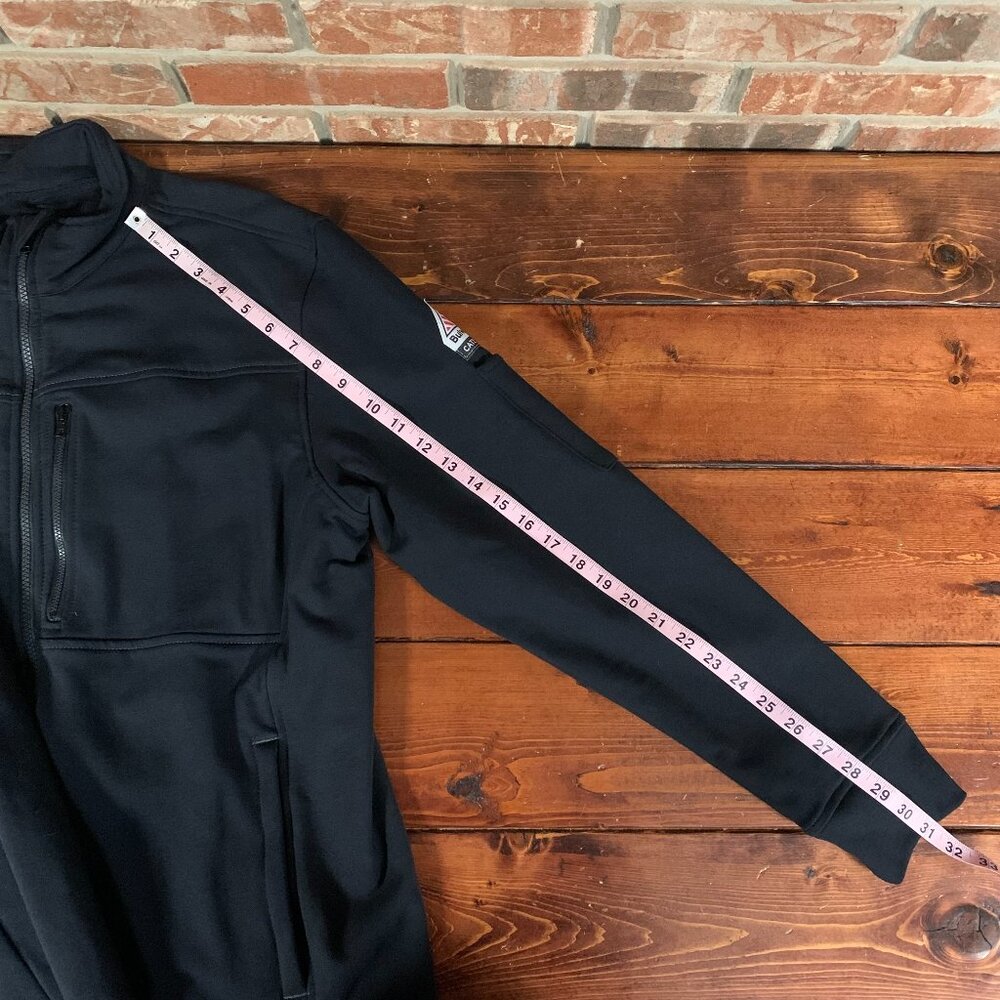 Bulwark Protection Men's Black Large Regular Flame Resistant FR Full Zip Jacket - Picture 15 of 16